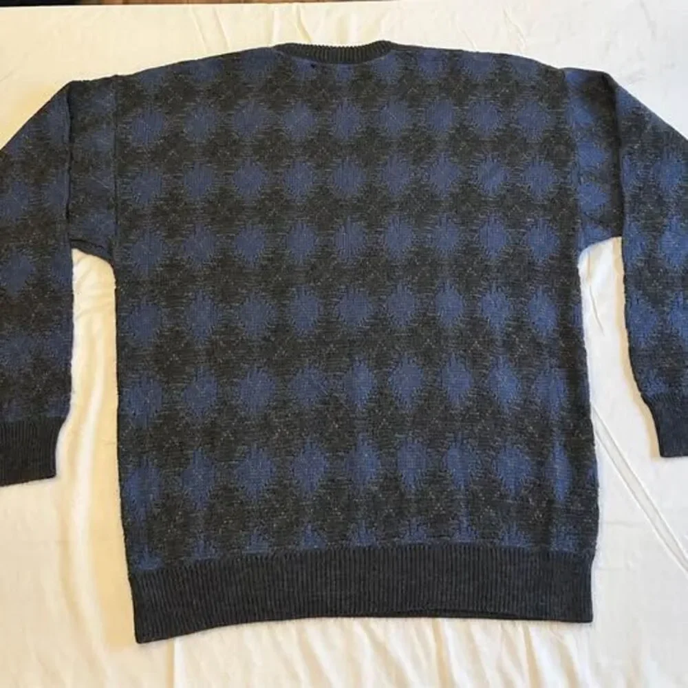 Vintage Jantzen Men'sArgyle Crewneck Sweater Size L Grandpa Y2K 90’s 80’s Golf